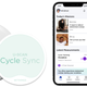 The Withings U-Scan next to the Cycle Sync cartridge and two smartphones showing the analyzed data in the accompanying mobile app.